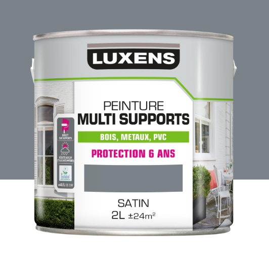 Peinture extérieure bois, acier, inox LUXENS paris 3 satiné 2l