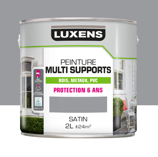 Peinture extérieure bois, acier, inox LUXENS granit 3 satiné 2l