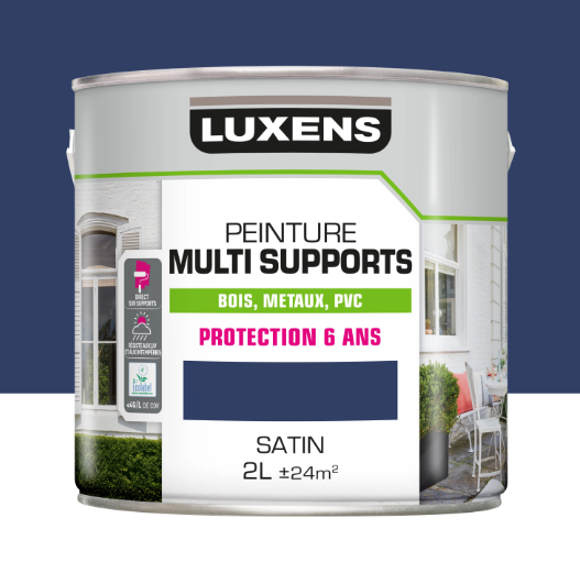 Peinture extérieure bois, acier, inox LUXENS saphir 1 satiné 2l