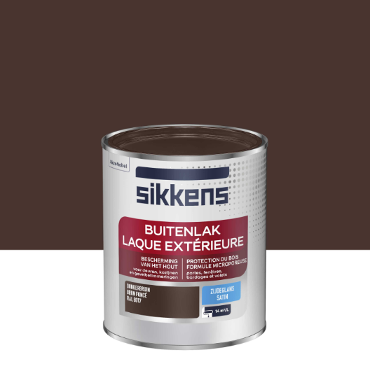 Peinture extérieure bois SIKKENS brun foncé satiné 0.75l