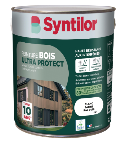 Peinture extérieure bois Ultra protect SYNTILOR blanc satiné 2.5l