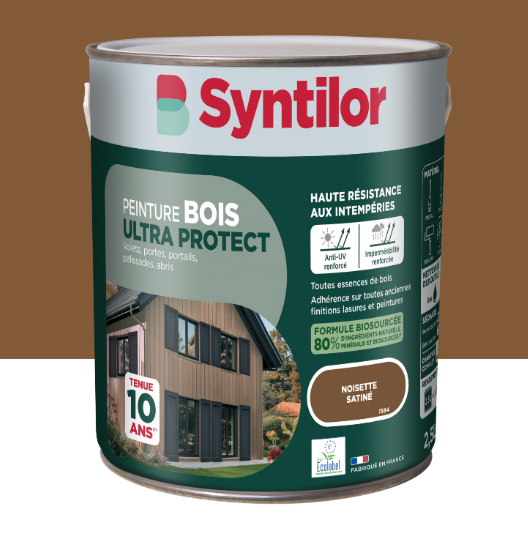 Peinture extérieure bois Ultra protect SYNTILOR noisette satiné 2.5l