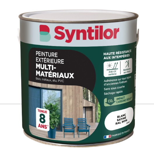 Peinture extérieure bois, aluminium, pvc . SYNTILOR blanc satiné 2l