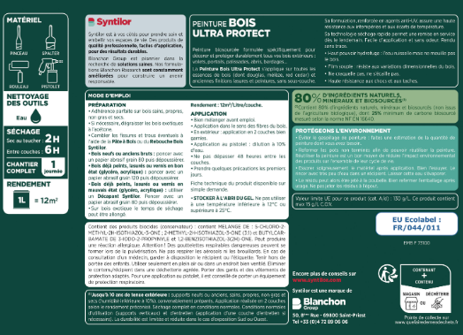 Peinture extérieure bois Ultra protect SYNTILOR rouge basque satiné 2.5l