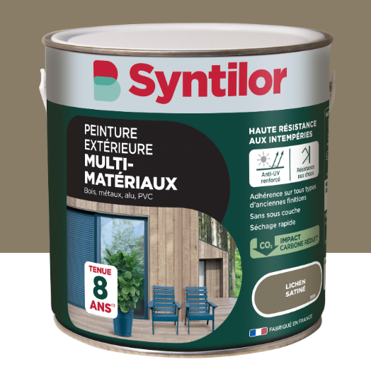 Peinture extérieure bois, aluminium, pvc . SYNTILOR lichen satiné 2l