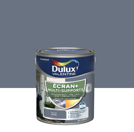 Peinture extérieure bois Ecran + DULUX VALENTINE titane satiné 2l