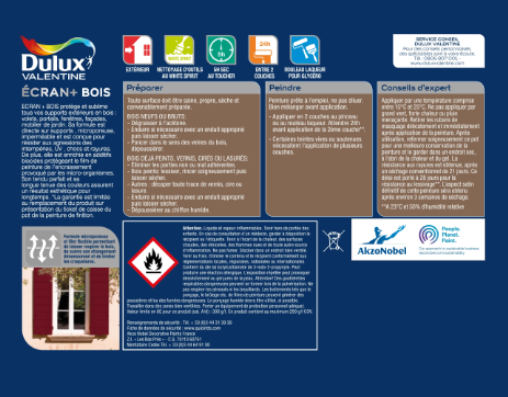 Peinture extérieure bois Ecran + DULUX VALENTINE Bleu Breton satiné 2l