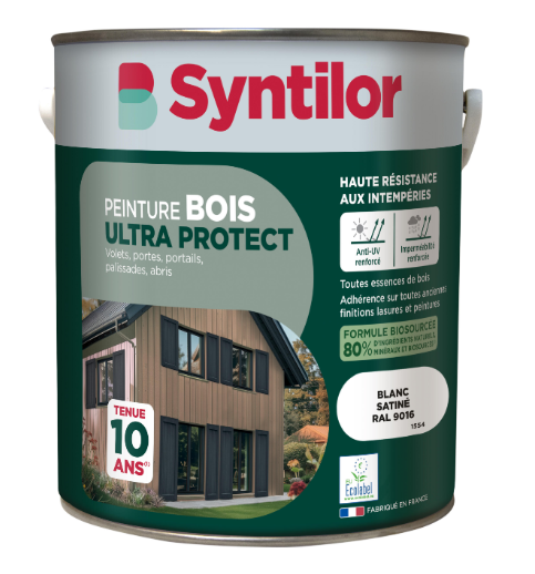 Peinture extérieure bois Ultra protect SYNTILOR blanc satiné 5l