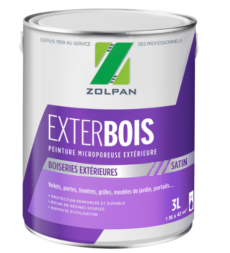 Peinture extérieure bois ZOLPAN satiné 3 L