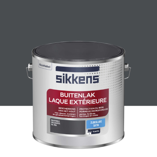 Peinture extérieure bois SIKKENS gris graphite satiné 2.5ll