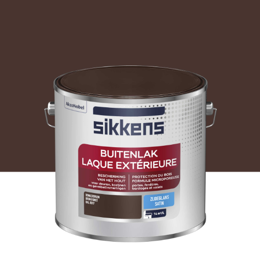 Peinture extérieure bois SIKKENS brun foncé satiné 2.5l