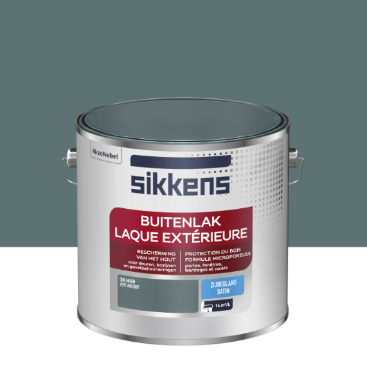 Peinture Laque pour bois extérieur SIKKENS, vert antique satiné 2.5 l