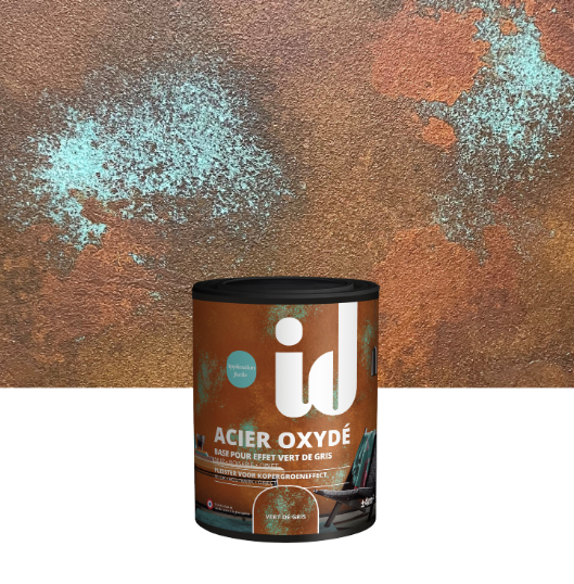 Peinture à effet, Acier Oxyde ID, vert de gris, mat, 1 l
