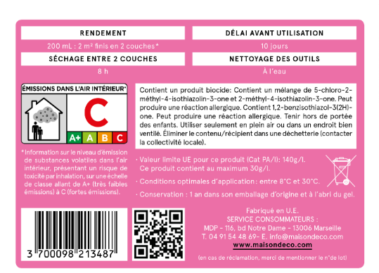 Vernis Gribouille, MAISON DECO, incolore mat, 0.2 l