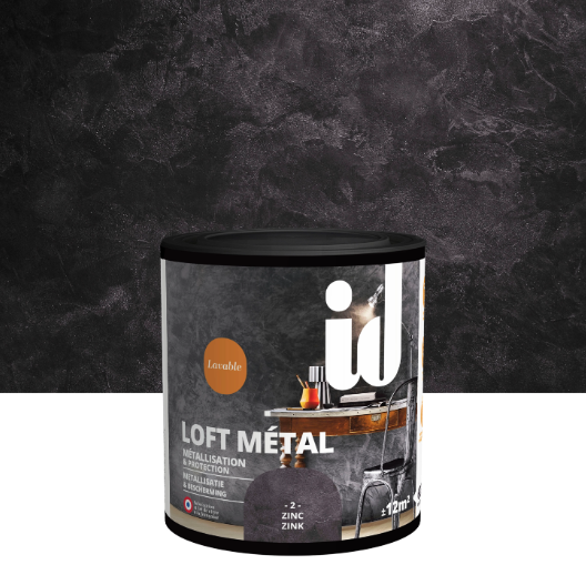 Peinture à effet, Loft metal ID, zinc, métallisé, 0.6 l