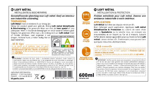 Peinture à effet, Loft metal ID, bronze, métallisé, 0.6 l