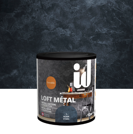 Peinture à effet, Loft metal ID, acier, métallisé, 0.6 l