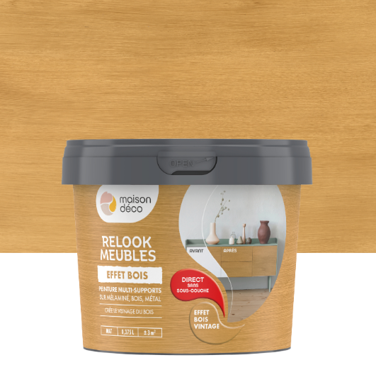 Peinture Relook MAISON DECO effet bois vintage mat 375 ml