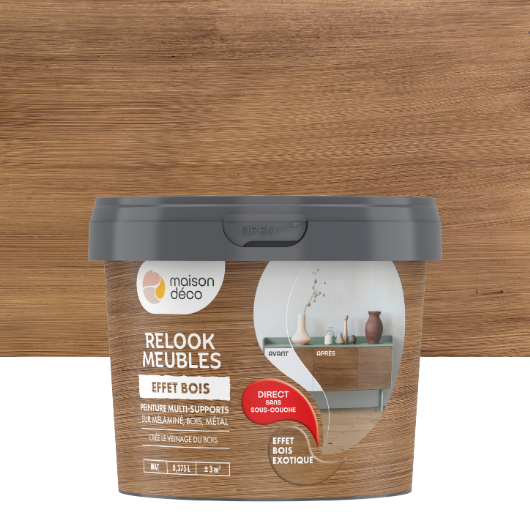Peinture Relook meulbe MAISON DECO effet bois exotique mat 375 ml