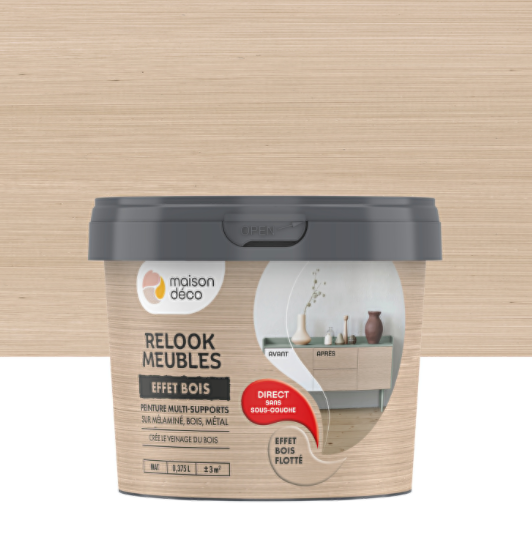 Peinture Relook MAISON DECO effet bois flotté mat 375 ml