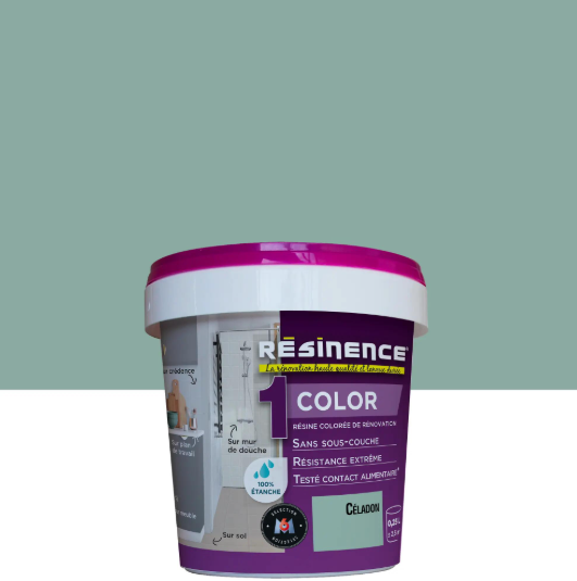 Résine colorée évier color RESINENCE, céladon satiné, 0.25 l