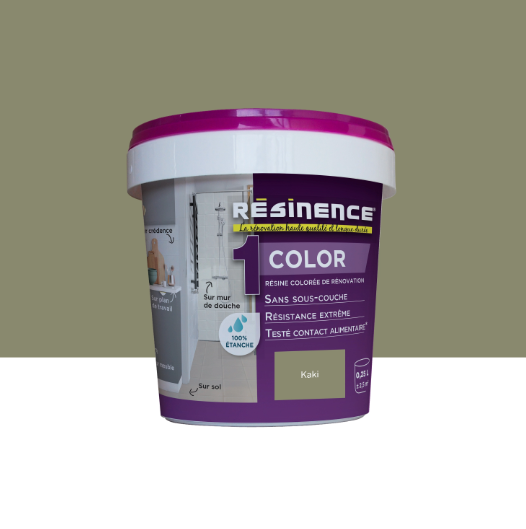 Résine colorée évier color RESINENCE, kaki satiné, 0.25 l