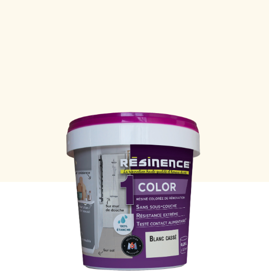 Résine colorée évier color RESINENCE, blanc cassé satiné, 0.25 l