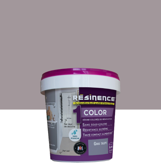 Résine colorée évier color RESINENCE, gris taupe satiné, 0.25 l