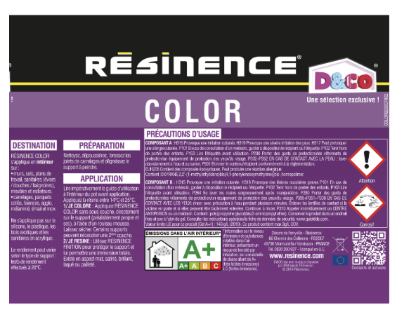 Résine colorée évier color RESINENCE, gris taupe satiné, 0.25 l