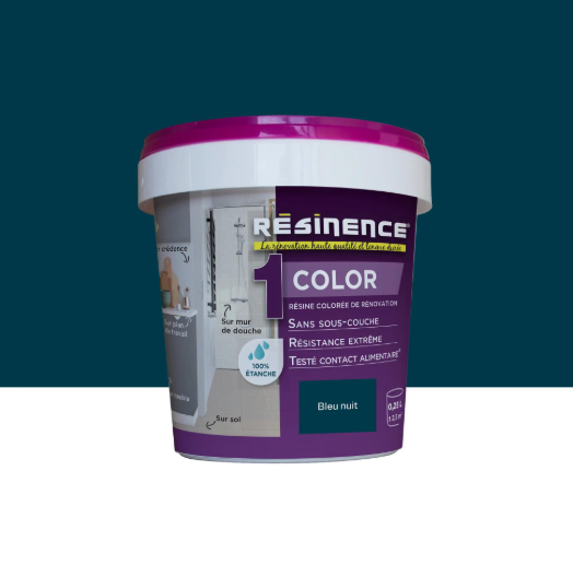 Résine colorée évier color RESINENCE, bleu nuit satiné, 0.25 l
