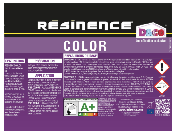 Résine colorée évier color RESINENCE, tendre beige satiné, 0.25 l