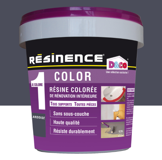 Résine colorée évier color RESINENCE, gris ardoise satiné, 0.25 l