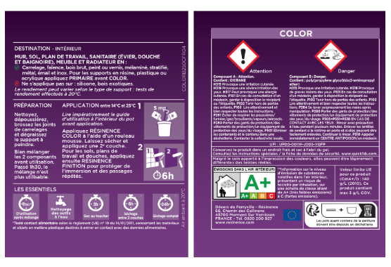 Résine colorée évier color RESINENCE, gris pur satiné, 0.25 l
