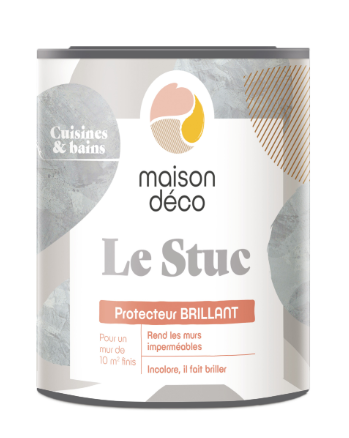 Protecteur Le stuc, MAISON DECO, protecteur brillant satiné, 0.75l