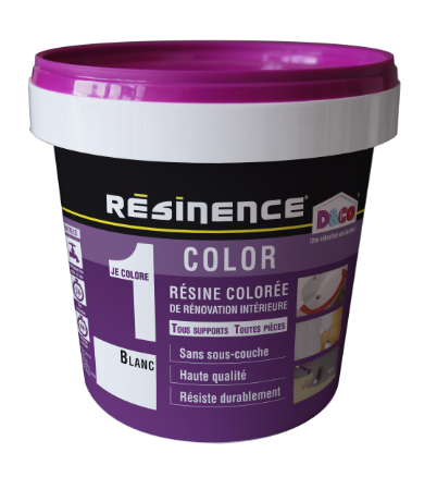 Résine colorée évier color RESINENCE, blanc satiné, 0.5L