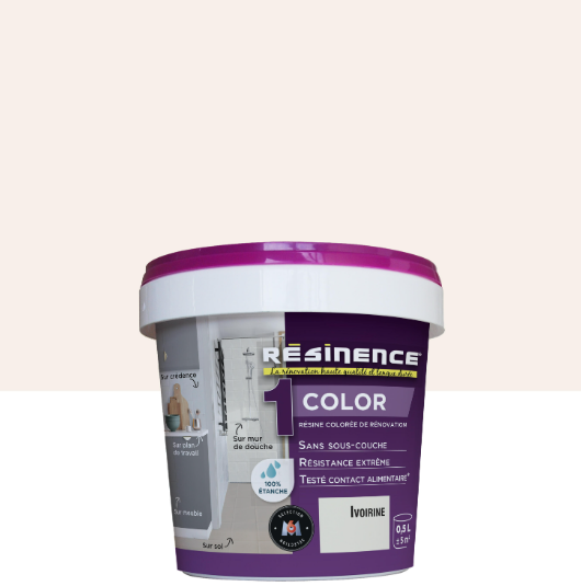 Résine colorée évier color RESINENCE, ivoirine satiné, 0.5L
