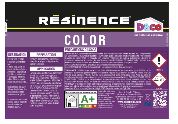 Résine colorée évier color RESINENCE, gris ardoise satiné, 0.5 l