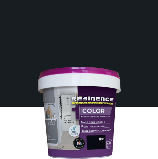 Résine colorée évier color RESINENCE, noir satiné, 0.5L