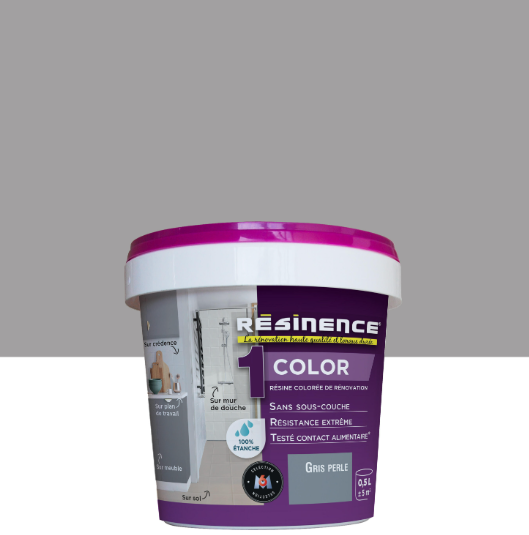 Résine colorée évier color RESINENCE, gris perle satiné, 0.5L