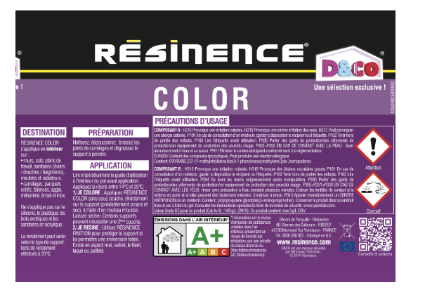Résine colorée évier color RESINENCE, gris étain satiné, 0.5L