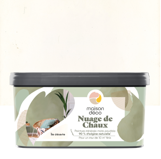 Peinture à effet, Nuage de chaux MAISON DECO, ile déserte, mat, 2L