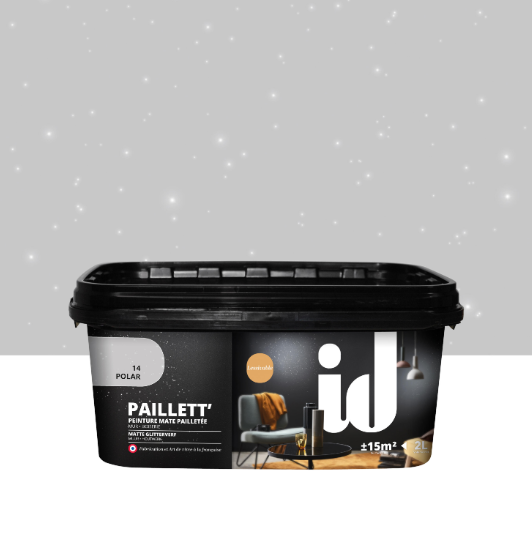 Peinture à effet, Paillett' ID, polar, structuré, 2L