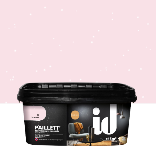 Peinture à effet, Paillett' ID, cannes, mat, 2L