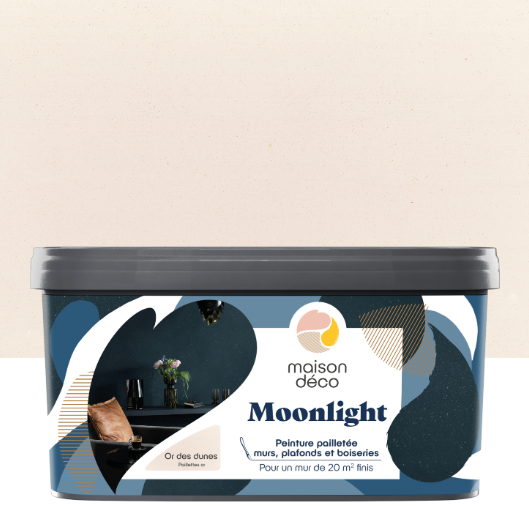 Peinture à effet, Moonlight MAISON DECO, or dunes pailleté, mat, 2L