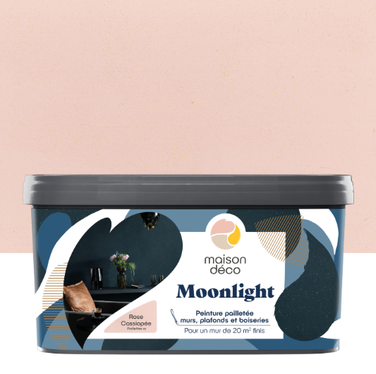 Peinture à effet, Moonlight MAISON DECO, cassiopée pailleté, mat, 2L