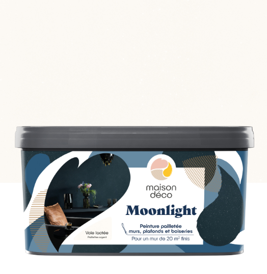 Peinture à effet, Moonlight MAISON DECO, voie lactée pailleté, mat, 2L