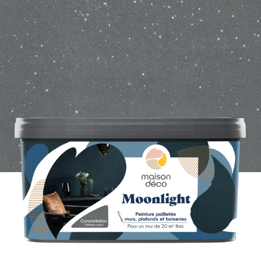 Peinture à effet, Moonlight MAISON DECO, constellation pailleté, mat, 2L