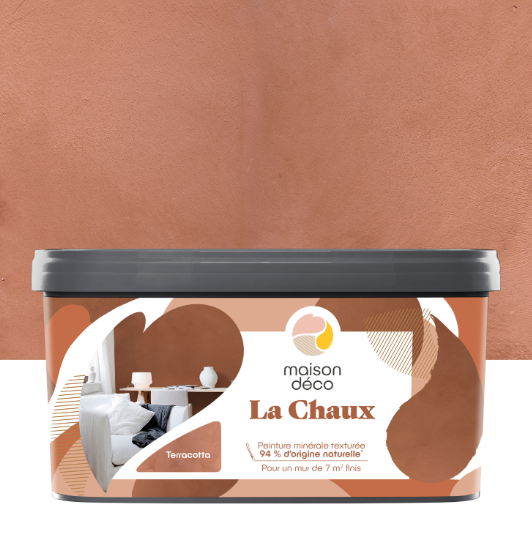 Peinture à effet, La chaux MAISON DECO, terracotta, mat, 2.5L