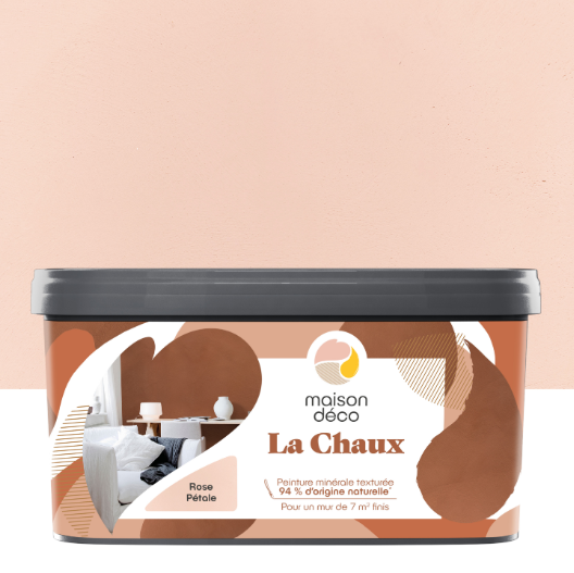 Peinture à effet, La chaux MAISON DECO, rose pétale, mat, 2.5 l