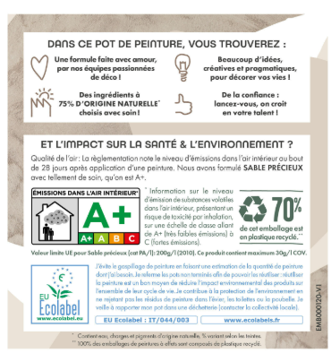 Peinture à effet, Sable précieux MAISON DECO, perle, mat, 2 l